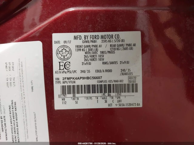 2017 FORD EDGE 2FMPK4AP9HBC56607 Photo 8