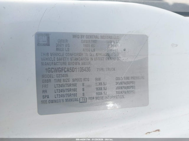 2013 CHEVROLET EXPRESS 2500 1GCWGFCA5D1105436 Photo 8