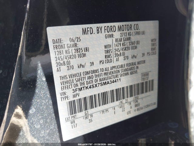 Ford Mustang Mach-e Gt 2025 3FMTK4SX7SMA34411 Image 9