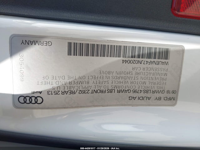 2018 AUDI A4 WAUENAF47JN020044 Photo 8