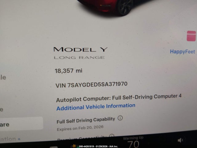 2025 TESLA MODEL Y 7SAYGDED5SA371970 Photo 6