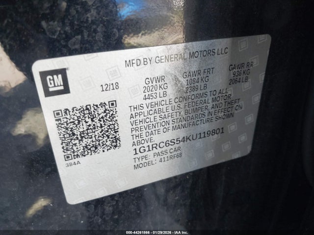 2019 CHEVROLET VOLT 1G1RC6S54KU119801 Photo 8
