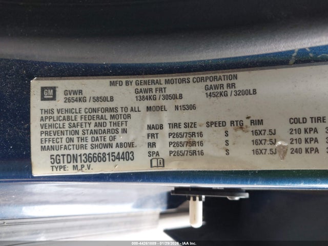 2006 HUMMER H3 SUV 5GTDN136668154403 Photo 8