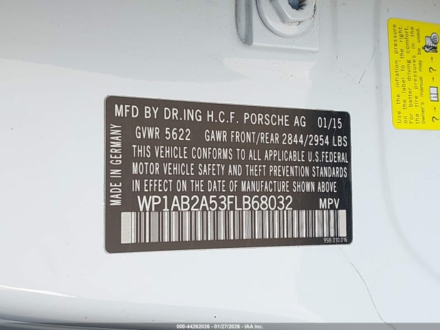 2015 PORSCHE MACAN WP1AB2A53FLB68032 Photo 8