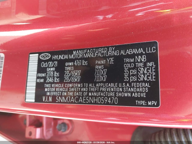 Hyundai TUCSON SE 2022 5NMJACAE5NH059470 Image 9