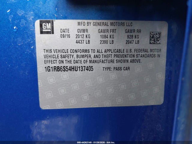 1G1RB6S54HU137405 Chevrolet Volt Premier