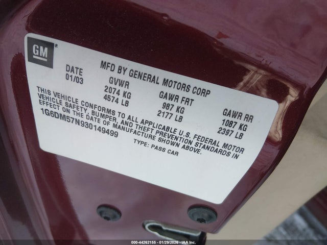 2003 CADILLAC CTS 1G6DM57N930149499 Photo 8