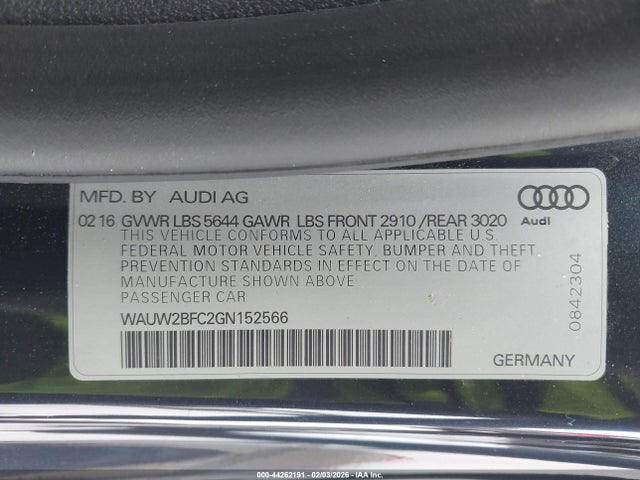 2016 AUDI S7 WAUW2BFC2GN152566 Photo 8