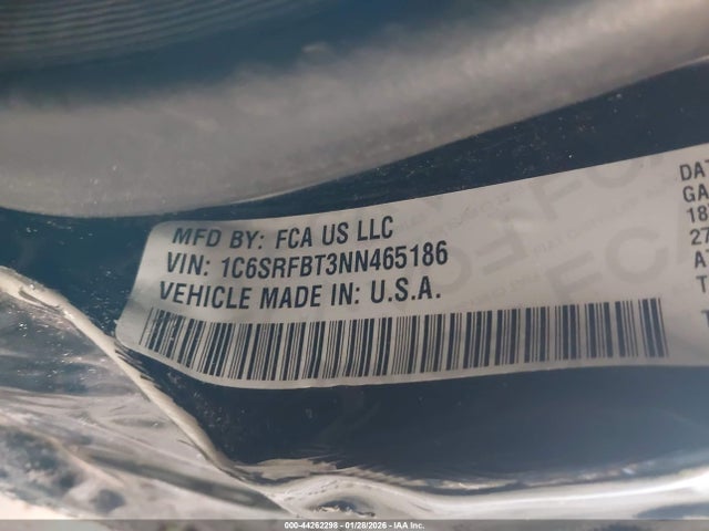 Продаж на аукціоні авто 2022 Ram 1500 Big Horn  4x4 6'4 Box, vin: 1C6SRFBT3NN465186, номер лоту: 44262298
