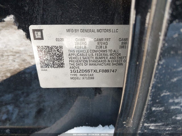 1G1ZD5STXLF089747 Chevrolet Malibu Fwd Lt