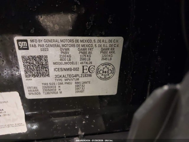 Aukcja sprzedaży 2023 Gmc Terrain Sle, vin: 3GKALTEG4PL218396, numer aukcji: 44262434