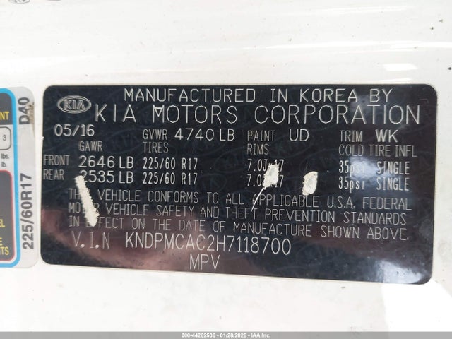 KIA Sportage Lx 2017 KNDPMCAC2H7118700 Image 9