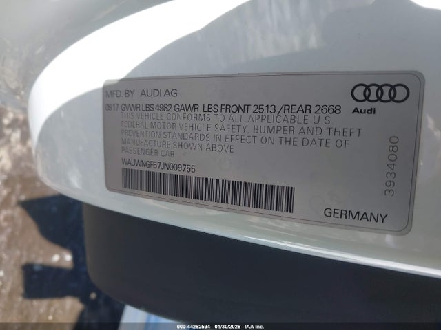 Продажа на аукционе авто 2018 Audi A5 2.0t Premium, vin: WAUWNGF57JN009755, номер лота: 44262594