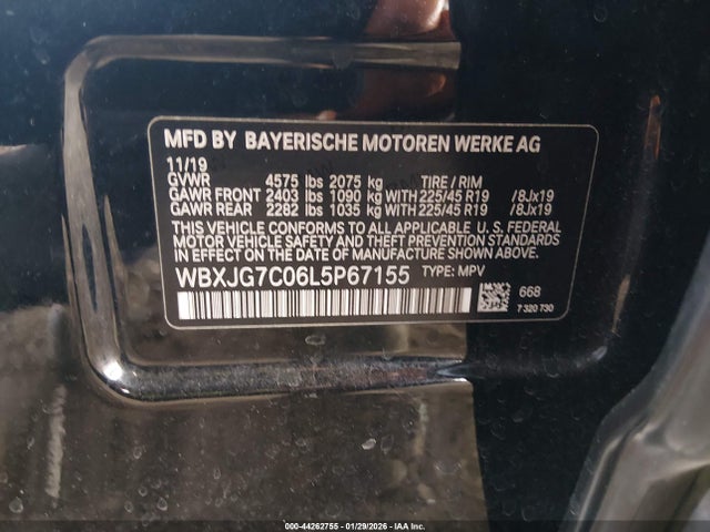 WBXJG7C06L5P67155 BMW X1 Sdrive28i