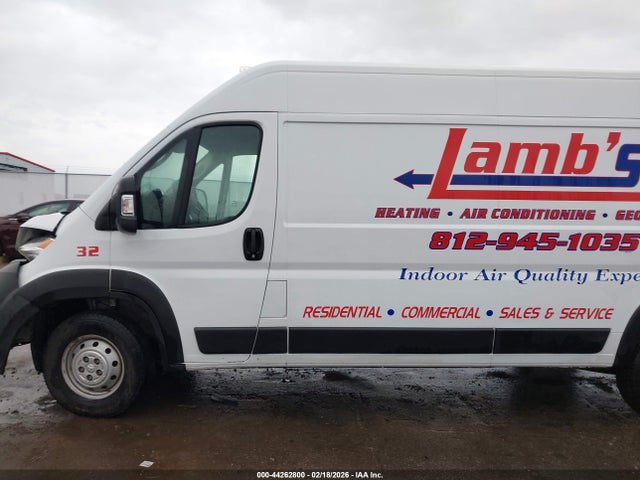44262800 :رقم المزاد ، 3C6LRVDG2PE524976 vin ، 2023 Ram Promaster 2500 High Roof 159 Wb مزاد بيع