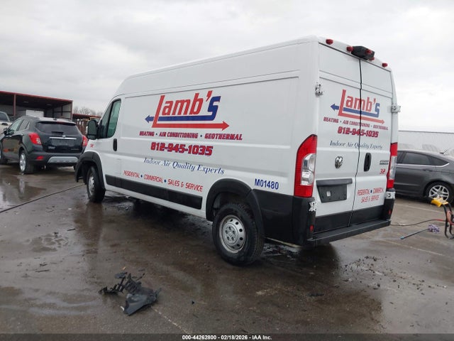 44262800 :رقم المزاد ، 3C6LRVDG2PE524976 vin ، 2023 Ram Promaster 2500 High Roof 159 Wb مزاد بيع