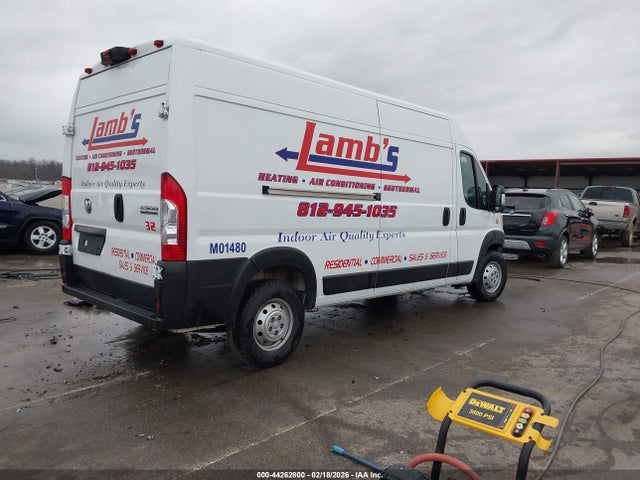44262800 :رقم المزاد ، 3C6LRVDG2PE524976 vin ، 2023 Ram Promaster 2500 High Roof 159 Wb مزاد بيع