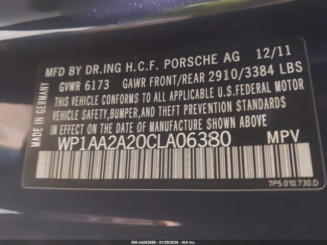 2012 PORSCHE CAYENNE WP1AA2A20CLA06380 Photo 8