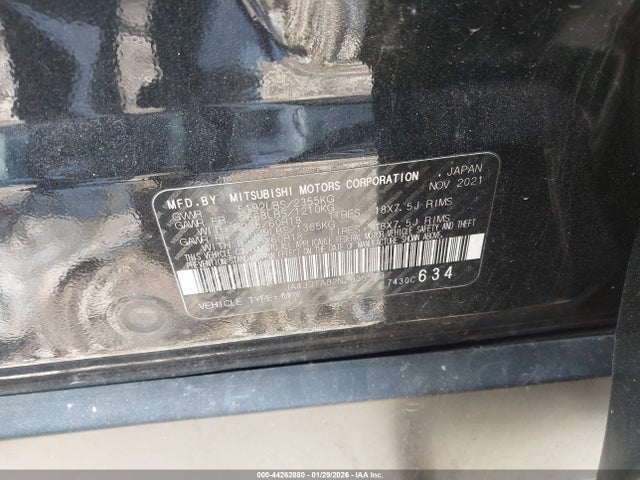 2022 MITSUBISHI OUTLANDER JA4J3TA82NZ035573 Photo 8