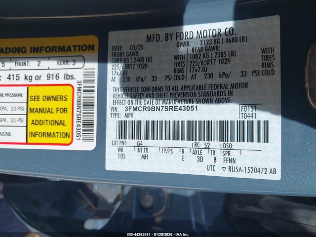 3FMCR9BN7SRE43051 Ford Bronco Sport Big Bend