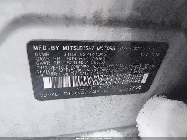 2017 MITSUBISHI MIRAGE G4 ML32F3FJ7HHF05951 Photo 8