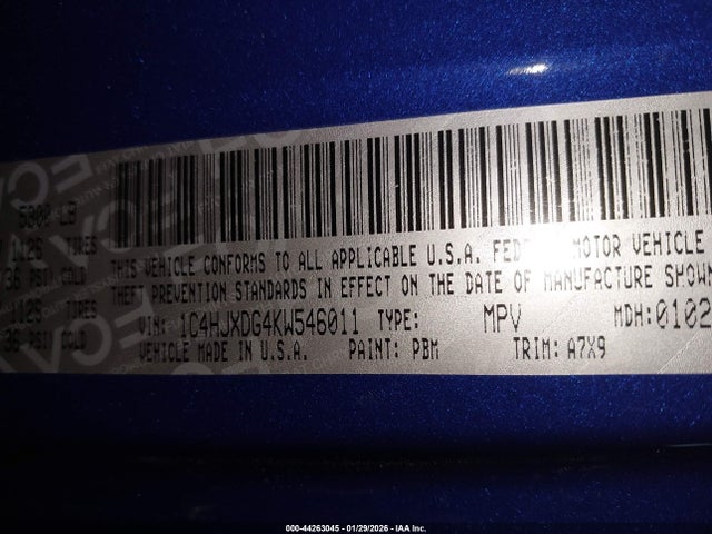 2019 JEEP WRANGLER UNLIMITED 1C4HJXDG4KW546011 Photo 8