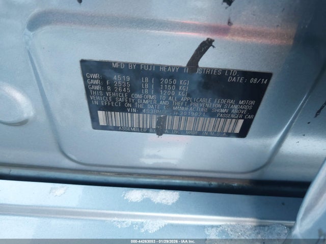 Subaru Legacy 2.5i Premium 2015 4S3BNAC63F3019021 Image 9