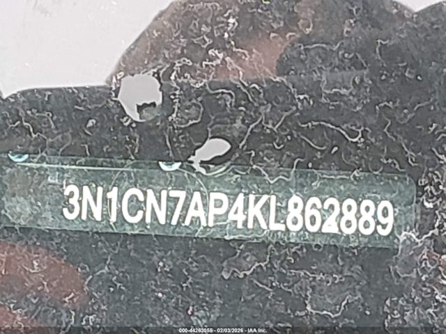 2019 Nissan Versa 1.6 Sv მანქანა იყიდება აუქციონზე, vin: 3N1CN7AP4KL862889, აუქციონის ნომერი: 44263055
