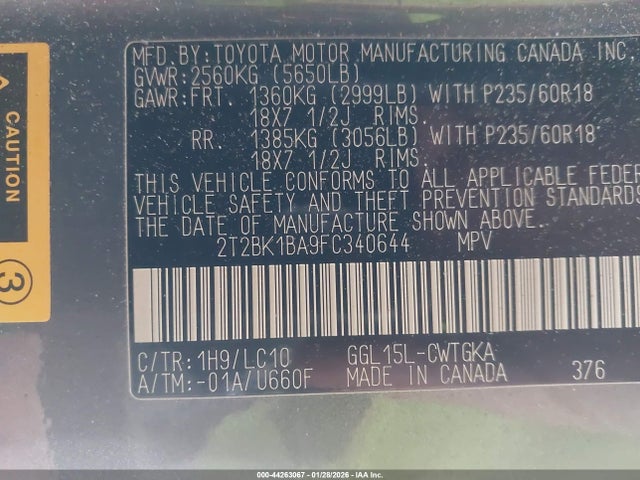 Продажа на аукционе авто 2015 Lexus Rx 350, vin: 2T2BK1BA9FC340644, номер лота: 44263067