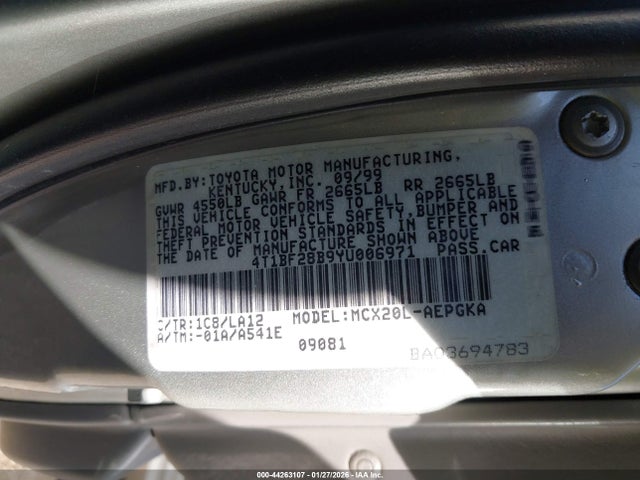 Продажа на аукционе авто 2000 Toyota Avalon Xls, vin: 4T1BF28B9YU006971, номер лота: 44263107