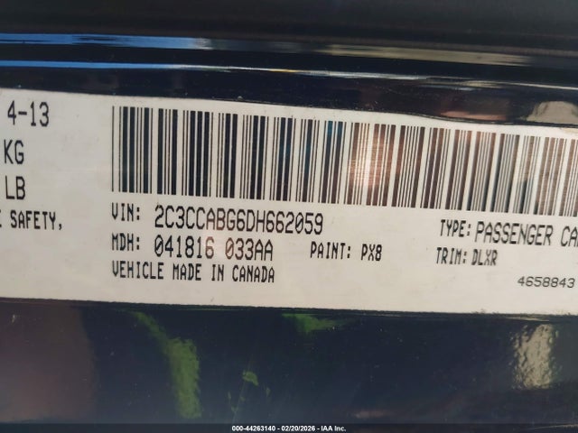 44263140 :رقم المزاد ، 2C3CCABG6DH662059 vin ، 2013 Chrysler 300 300s مزاد بيع