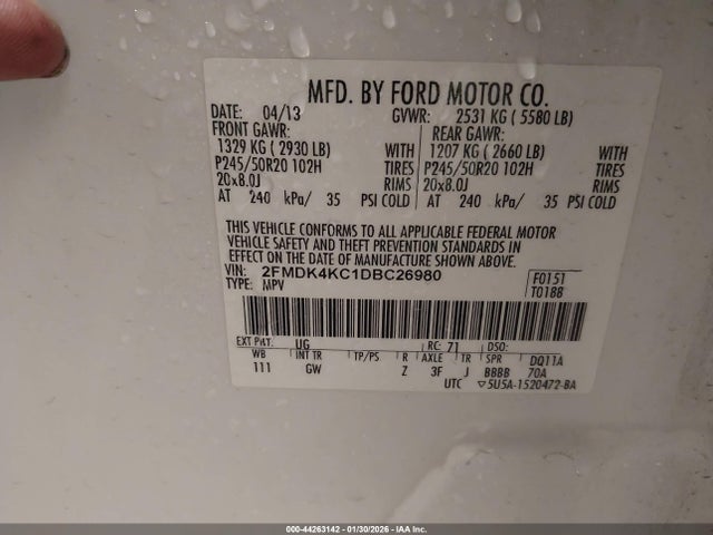 2013 FORD EDGE 2FMDK4KC1DBC26980 Photo 8