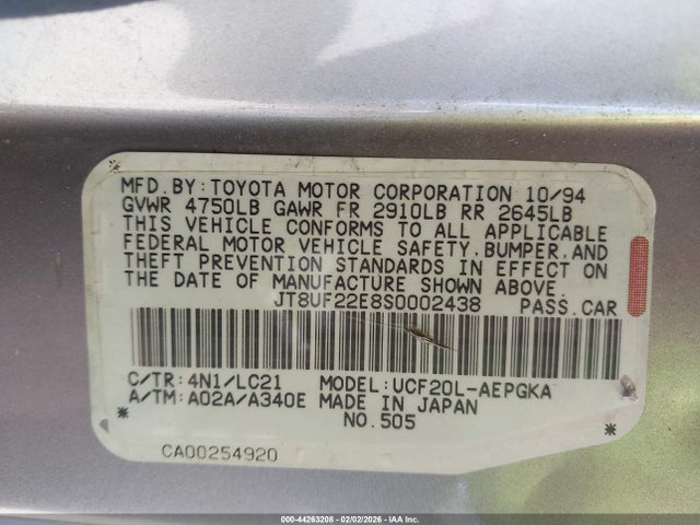 1995 LEXUS LS JT8UF22E8S0002438 Photo 8