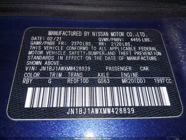 2021 NISSAN ROGUE SPORT JN1BJ1AWXMW428839 Photo 8