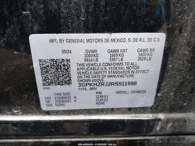 3GPKHZRJ2RS511988 Honda Prologue Elite