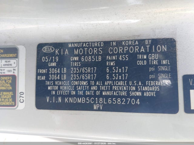 KNDMB5C18L6582704 KIA SEDONA LX