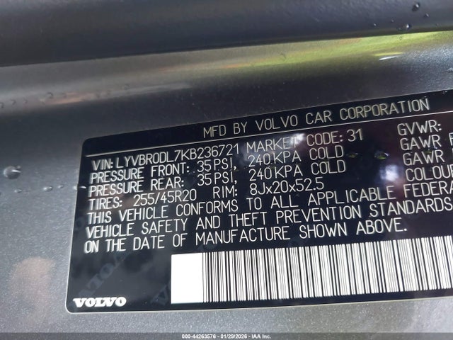2019 VOLVO XC60 HYBRID LYVBR0DL7KB236721 Photo 8