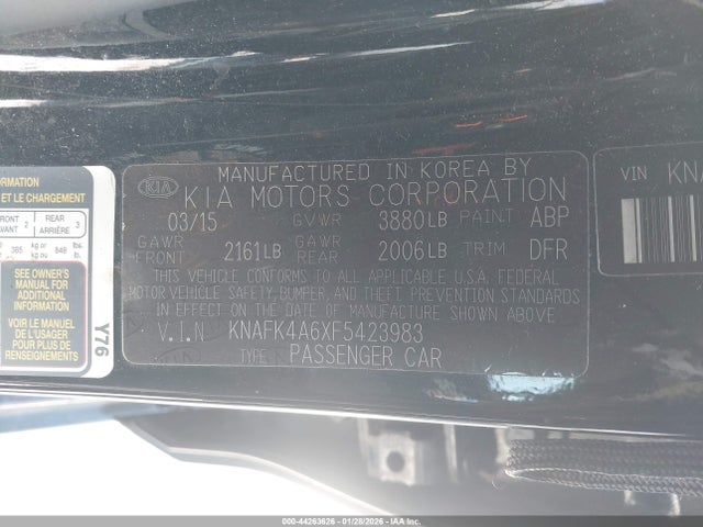 KNAFK4A6XF5423983 KIA FORTE LX