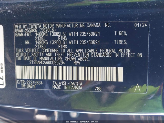 2T2BAMCA6RC059294 Lexus Rx 350 F Sport Handling
