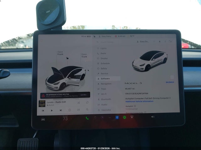 Продаж на аукціоні авто 2022 Tesla Model 3 Rear-wheel Drive, vin: 5YJ3E1EA2NF241184, номер лоту: 44263720