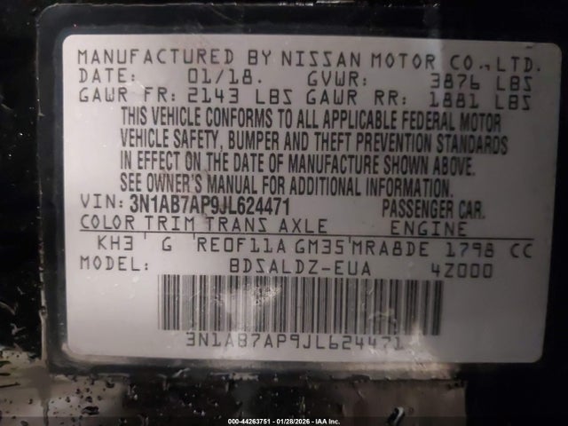 2018 NISSAN SENTRA 3N1AB7AP9JL624471 Photo 8