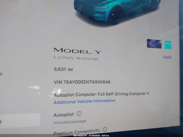 2026 TESLA MODEL Y 7SAYGDED0TA500649 Photo 6