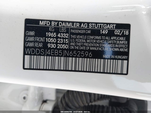 Mercedes-Benz CLA 250 2018 WDDSJ4EB5JN652596 Image 9