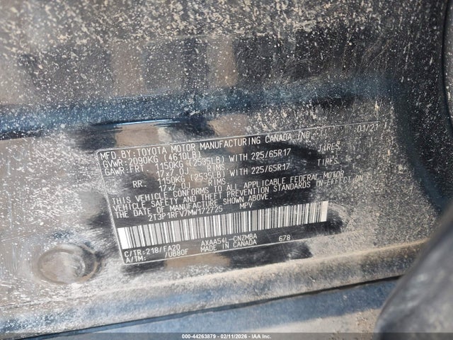 2021 TOYOTA RAV4 2T3P1RFV7MW172725 Photo 8