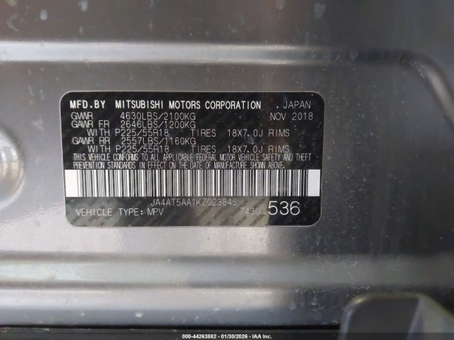 2019 MITSUBISHI ECLIPSE CROSS JA4AT5AA1KZ023845 Photo 8