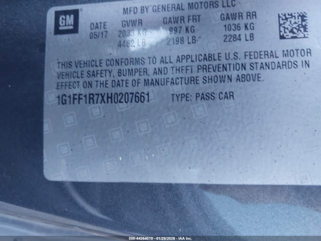 2017 CHEVROLET CAMARO 1G1FF1R7XH0207661 Photo 8