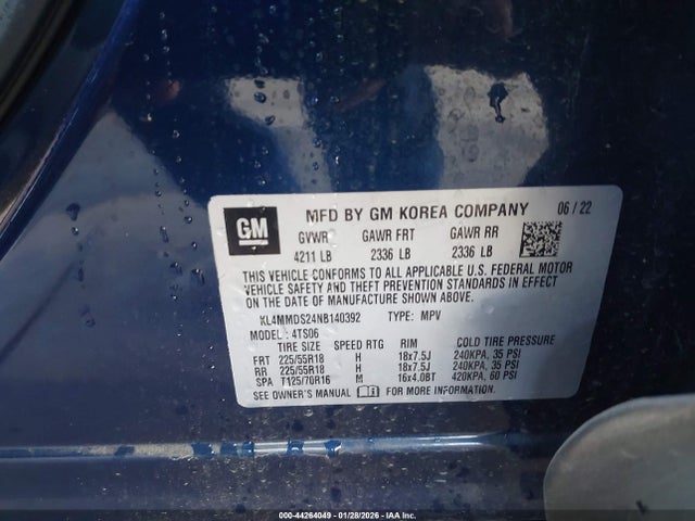 KL4MMDS24NB140392 Buick Encore Gx Fwd Select