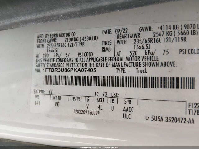 Ford Transit-250 Cargo Van 2023 1FTBR3U86PKA07405 Image 9