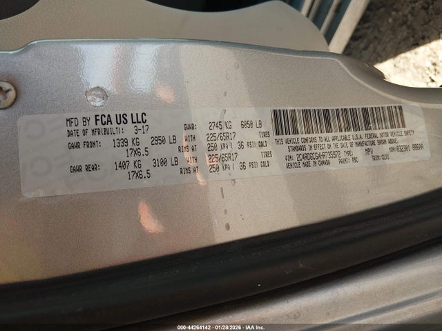 2C4RDGCGXHR735972 Dodge Grand Caravan Sxt