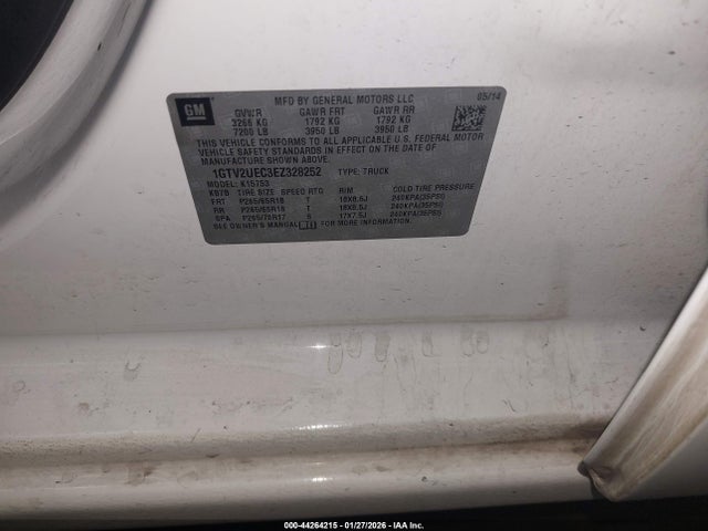 1GTV2UEC3EZ328252 GMC Sierra 1500 Sle